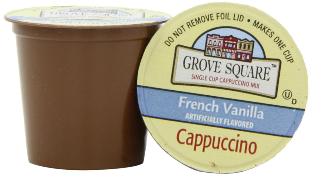 Grove Square French Vanilla Cappuccino single-serve cups for a fast, flavorful caffeine boost at home