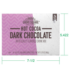 Single-serve pod from Grove Square hot cocoa dark chocolate cups
