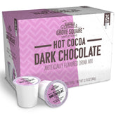 Grove Square hot cocoa dark chocolate cups steaming cup, rich and inviting