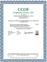 Grupo La Nogalera organic label signals certified organic pecans.