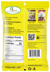 GT Honey Lemon Ginger rock candy closeup showing vibrant colors and zesty aroma
