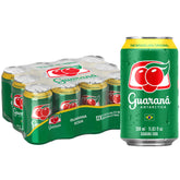 Guaraná ANTARCTICA original can front, showcasing the refreshing Brazilian soda flavor.