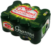 Guaraná ANTARCTICA soft drink 12-pack cans front view for refreshing family gatherings.