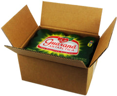 Guaraná ANTARCTICA logo close-up highlights iconic red and green branding.
