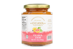 Guava Gourmet Guava Jam jar, premium all-natural spread for toasts and breakfasts.