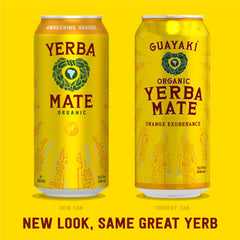 Pack of twelve Guayaki Yerba Madre Awakening Orange cans for on-the-go energy