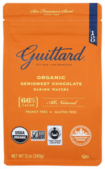 Guittard Organic 66% chocolate wafers pack shot for premium baking