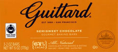 Guittard Semisweet baking bar melted into glossy chocolate for sauces