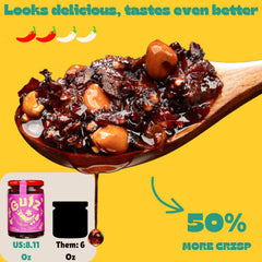 GUIZ Crunch Supreme ingredients laid out, showcasing premium oils and seasonings