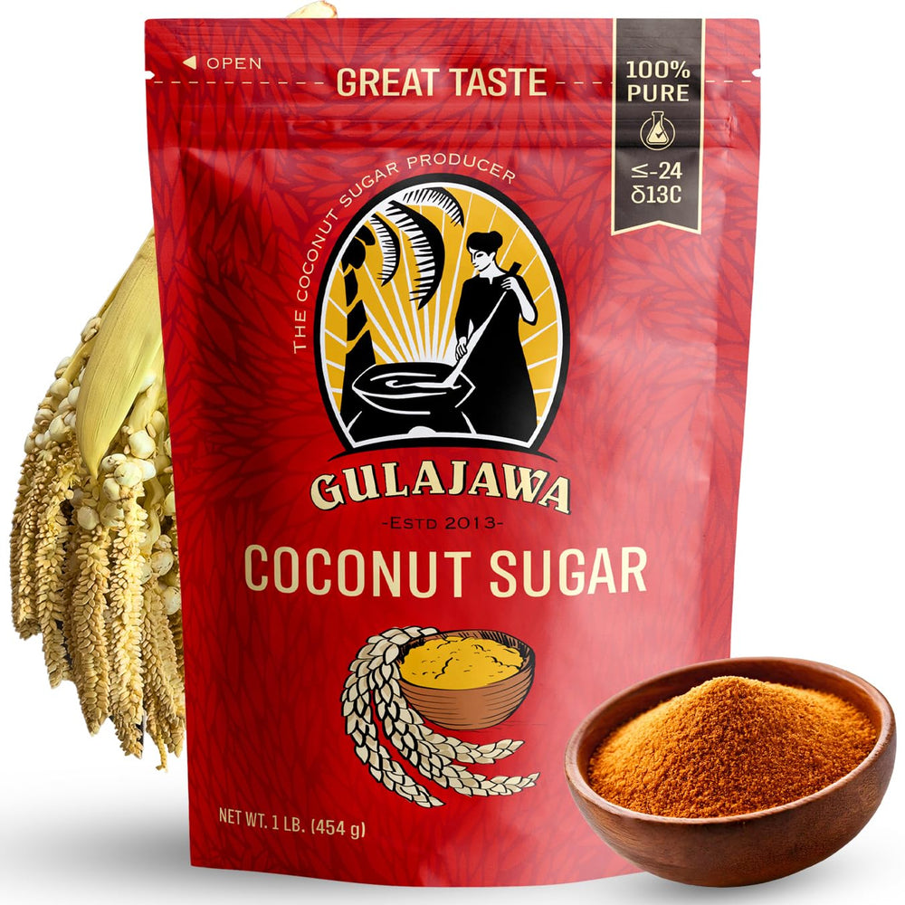 GULAJAWA coconut sugar artisan-jar-front showing premium, handcrafted flavor for beverages.