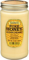 Gunter's Honey Cream Clover in a 16 oz jar, ideal for smooth spreading.