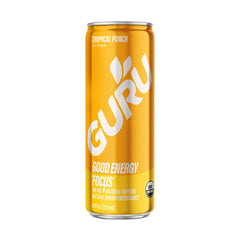 GURU Guru Drink Energy Guayusa Organic bottle front view for a refreshing energy lift.
