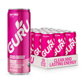 GURU Fruit Punch can front view showing branding and energy from plant caffeine