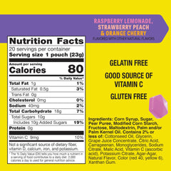 Gushers strawberry peach pouch with vibrant fruit flavors for lunchtime variety.