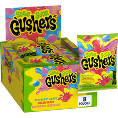 Gushers Super Sour Berry box shown as a convenient lunchbox snack option.