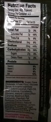 Gustaf's AllSorts licorice peg bag label displaying ingredients and flavor variety.