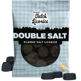 Gustaf's Dutch licorice coins double salt pack, bold flavor for connoisseurs.