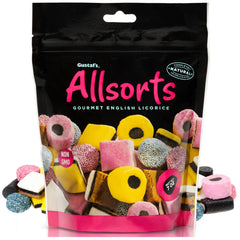 Gustaf's Licorice Allsorts 7 oz bag, classic English treat for sharing.