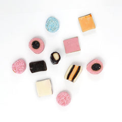 Close-up of Gustaf's licorice textures highlighting chewy flavor variety.