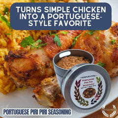 Gustus Vitae Portuguese Piri Piri fire seasoning on roasted vegetables offering bright heat