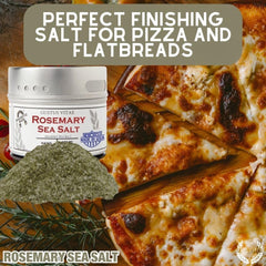 Gustus Vitae Rosemary Sea Salt label highlights all-natural ingredients.