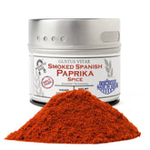 Gustus Vitae Smoked Spanish Paprika tin front showcases premium flavor for grilled dishes