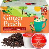Gya Tea Co Ginger Peach Black Tea Pod packaging with premium ingredients.