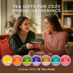 Gya Tea Co Purely Herbal Pod Ginger Turmeric image highlighting warming spice blend for cozy moments