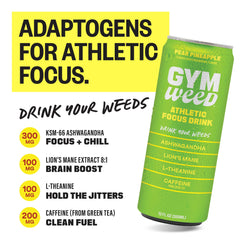 Gym Weed bottle pour shows convenient pre-workout hydration.