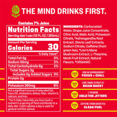 GYM WEED label close-up highlighting KSM-66 Ashwagandha and Lion’s Mane ingredients.