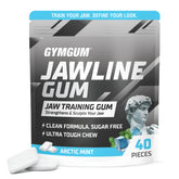 GYMGUM Arctic Mint jawline gum front-pack view highlights compact, keto-friendly chew.