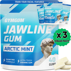 GYMGUM Jawline Gum packaging with Arctic Mint flavor for on-brand training.