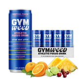 GYM WEED Tropical Punch bottle front showing bold flavor and pre-workout focus energy.