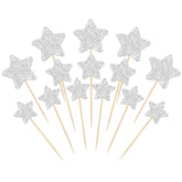 Gyufise 42Pcs Little Star Cupcake Toppers ready to insert for instant cake decor.