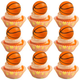 Gyufise basketball cake toppers set enhances sports-themed birthday treats.