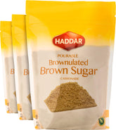 Haddar Brownulated sugar pour bag for easy measurements and fresh flavor