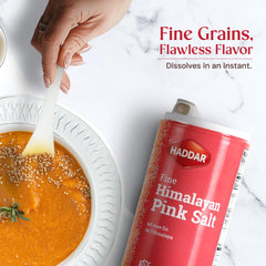 Haddar Pink Himalayan Salt mineral-rich-crystals enhance savory meals