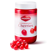 Haddar Maraschino Cherries in a jar — perfect garnish for cocktails and desserts.