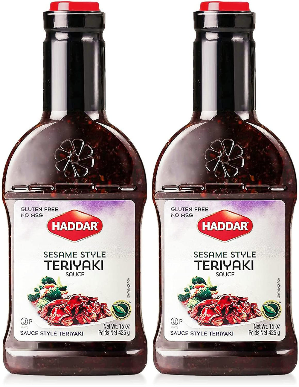Haddar sesame style teriyaki sauce bottle for savory marinades and grilling