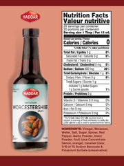 Haddar Worcestershire bottle pour action showing rich flavor boost