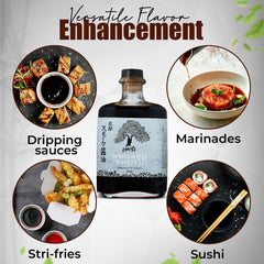HAKU Smoked Shoyu uses Mizunara oak smoke for depth in flavor.