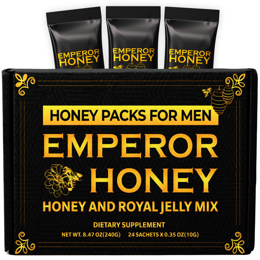 Halal Honey extra strength men packaging highlights convenient 24 sachets for daily energy
