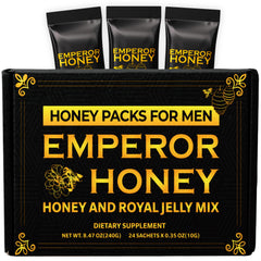 Halal Honey extra strength men packaging highlights convenient 24 sachets for daily energy