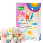 Halfoma wax bottle candy box front, ideal gifting presentation