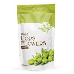 Halo Naturals hops flowers whole US origin label highlights domestic sourcing.