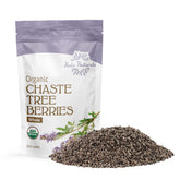Halo Naturals Chaste Tree Berries in a resealable pouch for fresh storage.