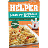 Hamburger Helper Breakfast Hashbrowns box front for quick, easy mornings.