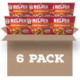 Hamburger Helper Chili Macaroni microwave cup front view; quick weeknight dinner option.