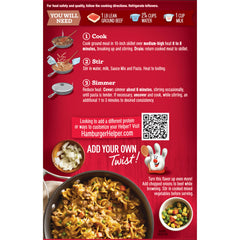 Hamburger Helper Beef Pasta simmering sauce with real spices for family meals