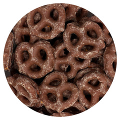 The Hampton Candy Company milk chocolate pretzels twists close-up for a crave-worthy treat.